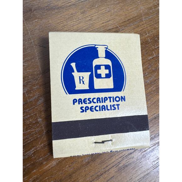 Vintage Race Ketchikan Pharmacies Alaska Matchbook Unstruck Full 1980s Ephemera - Picture 2 of 5